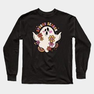 Cute Spooky Season // Vintage Groovy Halloween Long Sleeve T-Shirt